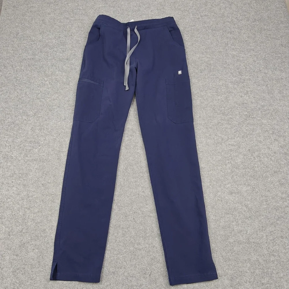 FIGS Pants Womens XS‎ Blue Technical Collection Cargo Scrub Drawstring Pockets